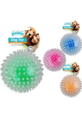 Toys Lighted Transparent Ball Dog Toy Işıklı Şeffaf Top Köpek Oyuncağı Karışık Renk - 1